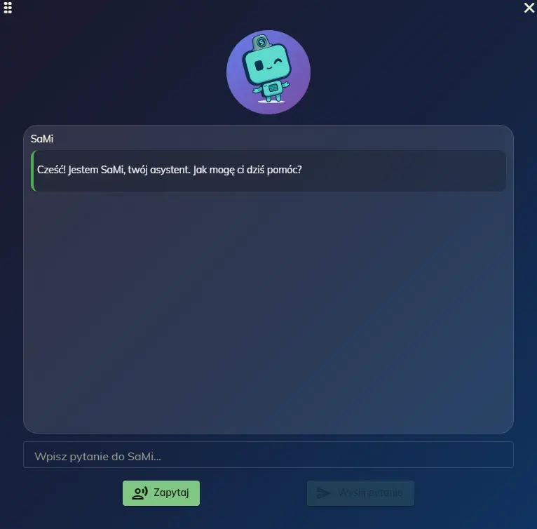 SaMi AI assistant — chat with your data (screenshot)