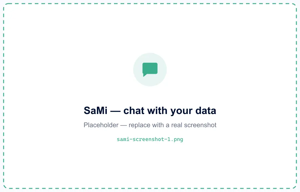 Asystent AI SaMi — czat z Twoimi danymi (zrzut ekranu)